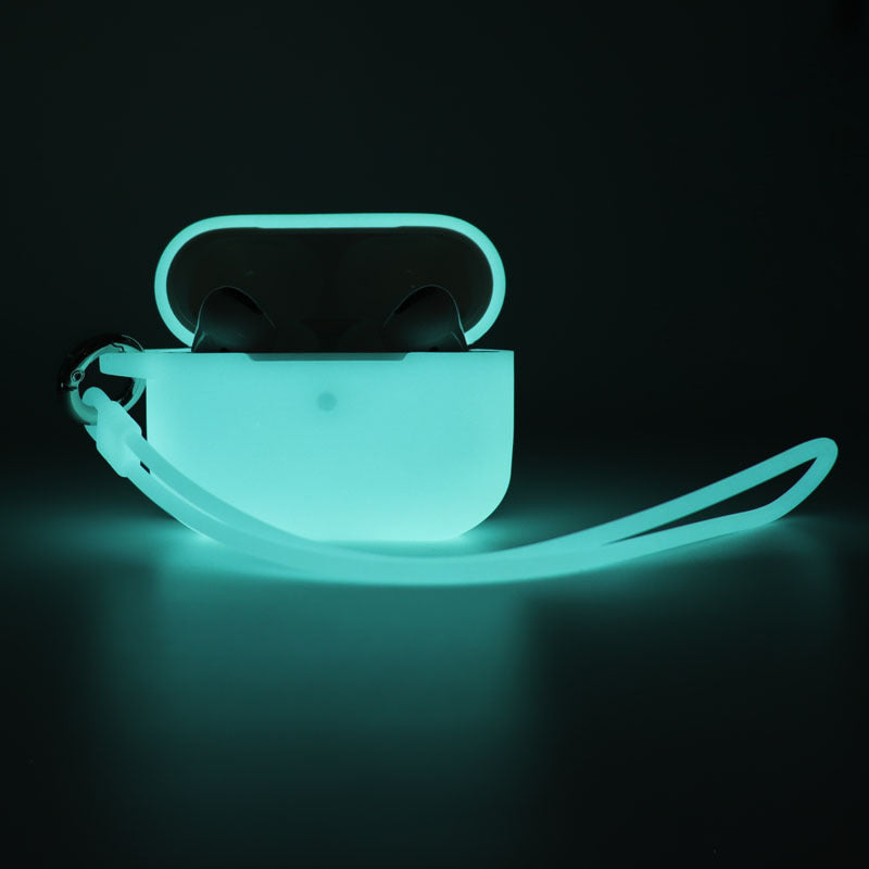 7 Colors Glow In The Dark Airpods 1 2 Case with Dust Free Cover and Strap –